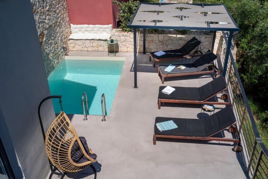 Villa Elisabeth Sea View Private Pool Fiskardo Kefalonia Katsarata Exterior photo